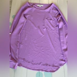 Loft Lilac Long Sleeve Blouse